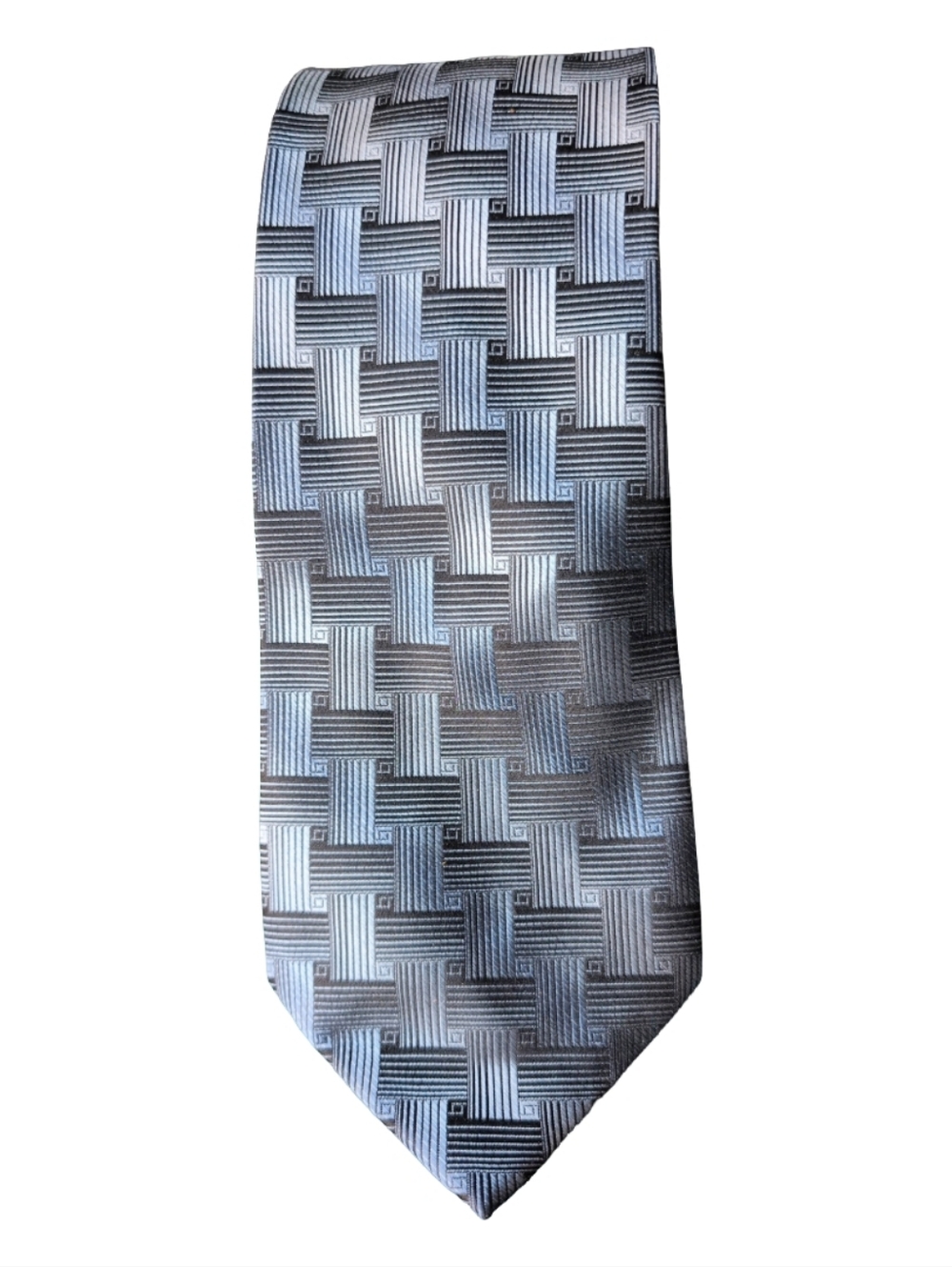 100% Silk Tie Campia Moda Blue Silver NWT Prom‎ Wedding Homecoming